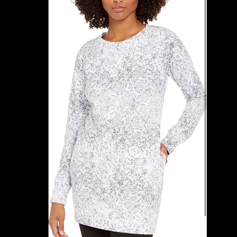 Space-Dyed Cowl-Neck Knit Tunic